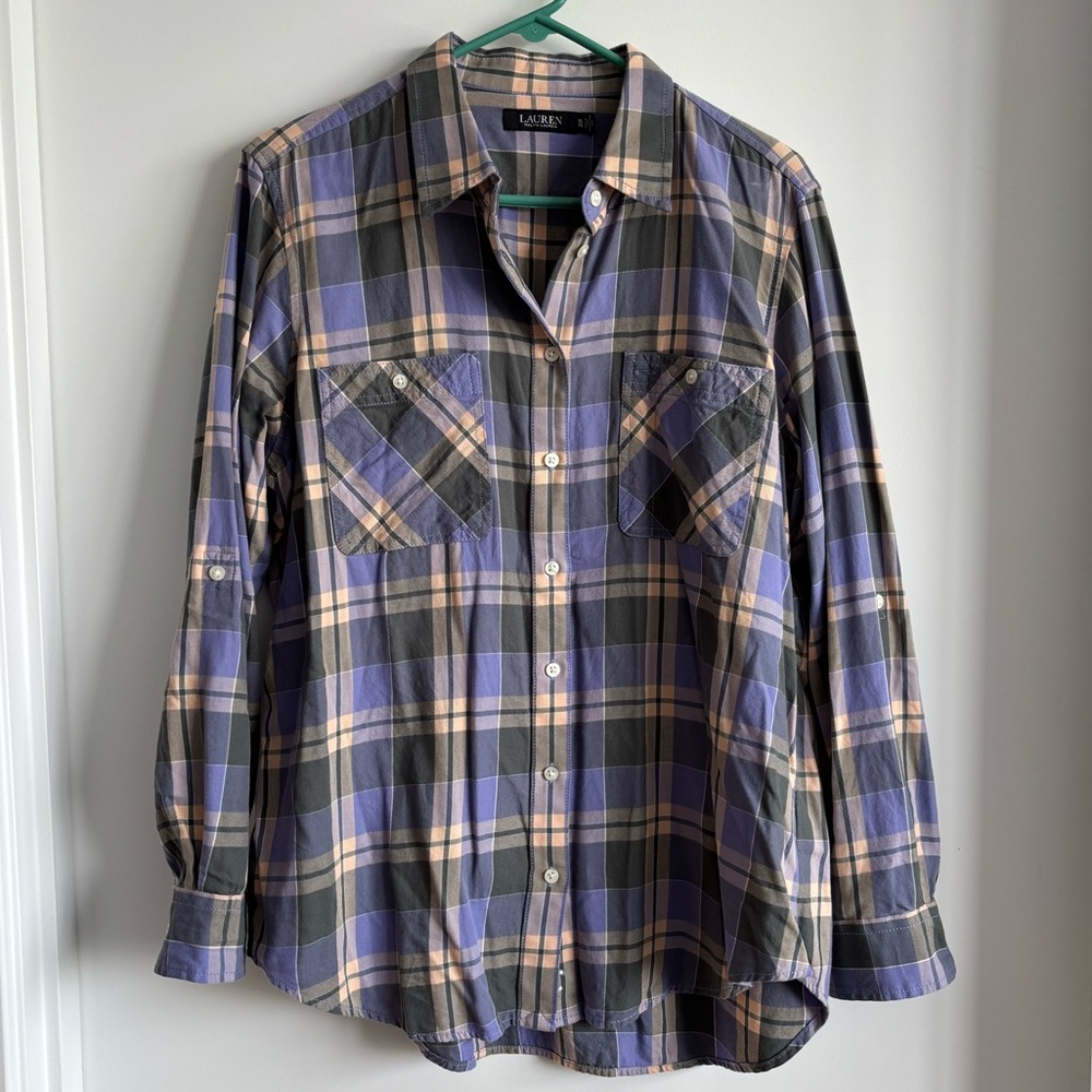 Ralph Lauren Purple and Green Plaid Shirt